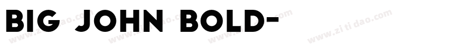 Big John bold字体转换